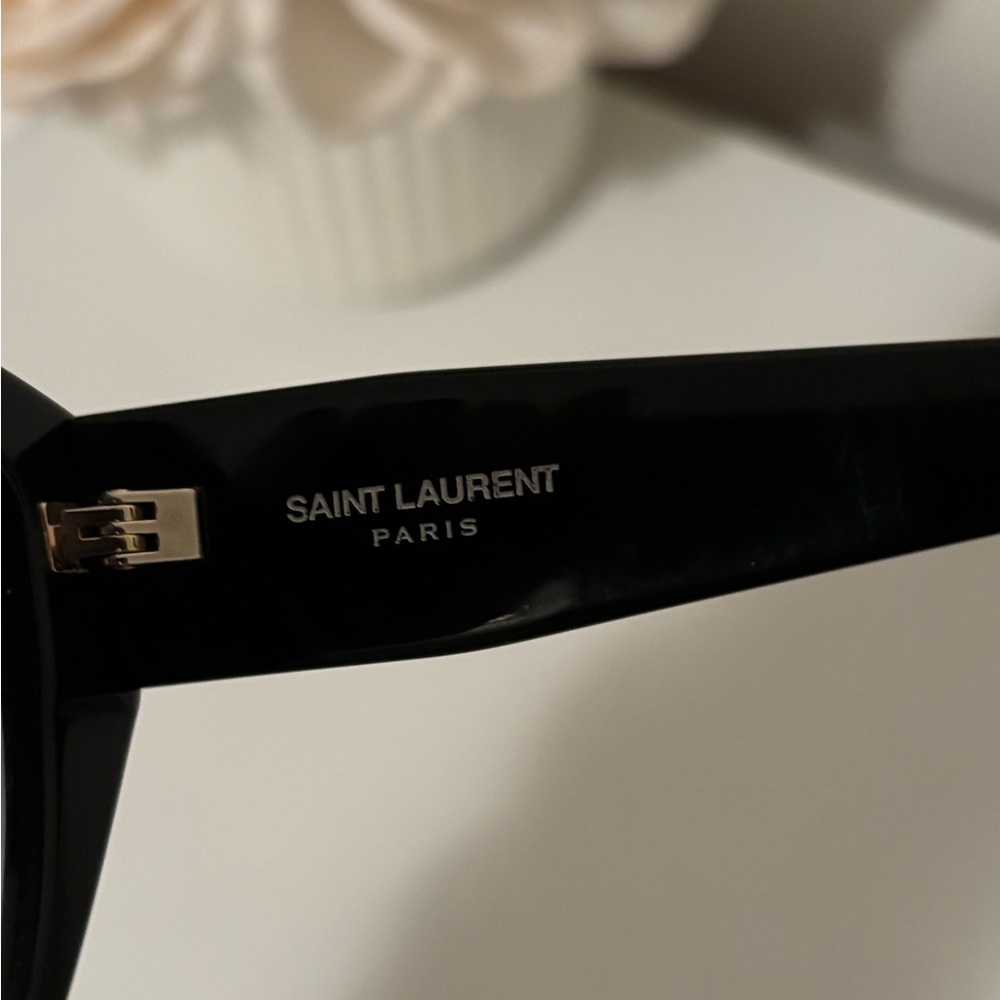 Saint Laurent Glossy Black Sunglasses – With Original Case - Picture 6 of 14